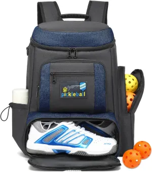 Pickleball Bag, Pickleball Backpack for Women Men - Fits 2 to 4 Paddles with Shoe Compartment & Fence Hook