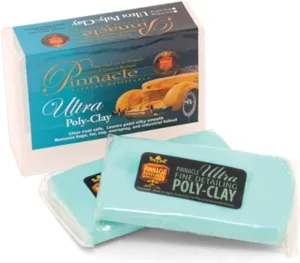 Pinnacle Natural Brilliance Ultra Fine Poly Detailing Clay Bar | Gentle Paint Decontamination | Slick, Reflective Finish | 2-Pack | 4oz Bars | Elastic & Ultra-Fine Formula | PIN-510-2
