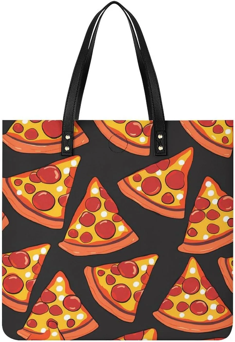 Pizza Slice Tote Bag for Women PU Leather Purses Handbags Shoulder Bag for Top Handle