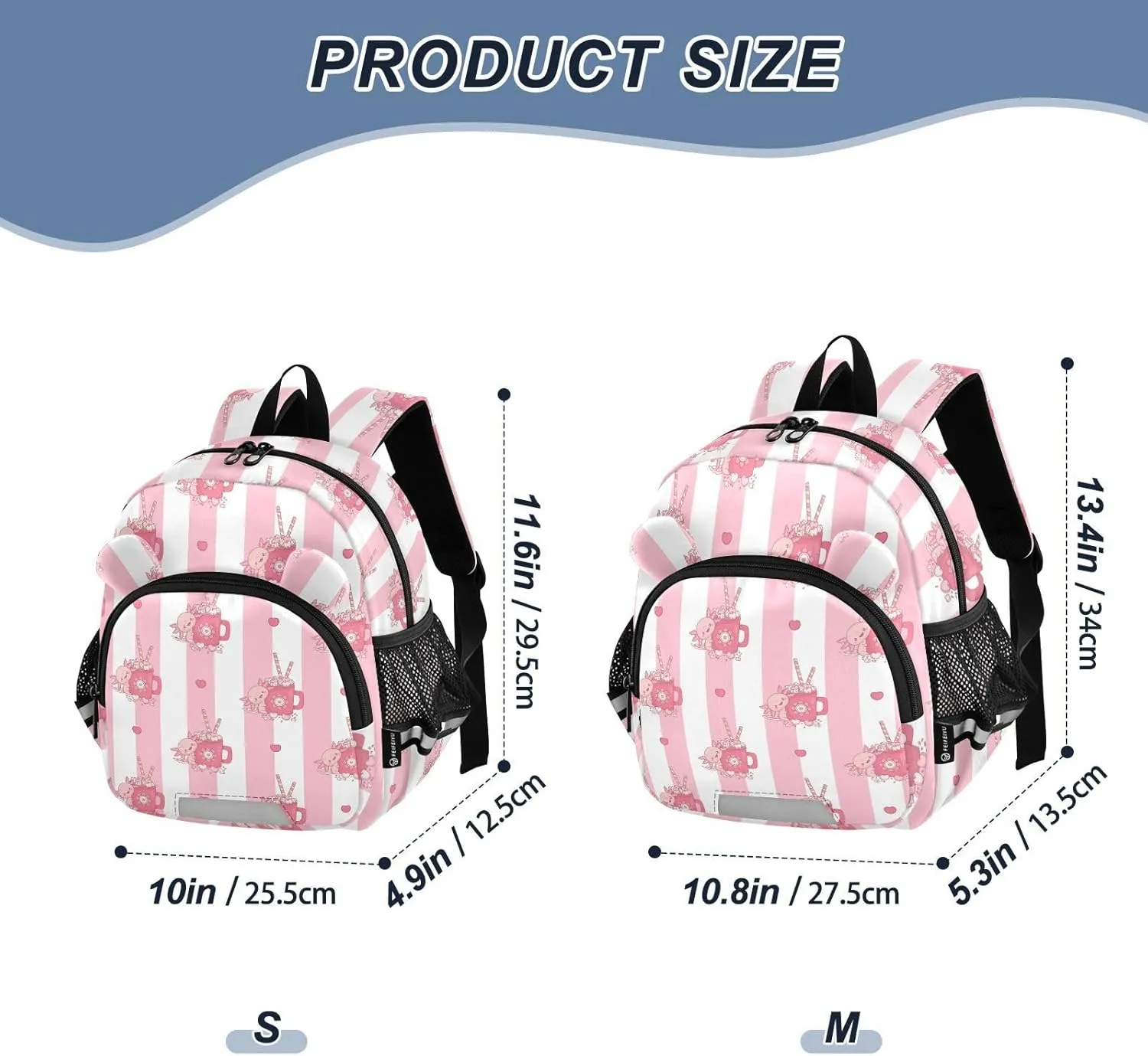 Plaaee Cute Axolotl with Cup Toddler Backpack Harness Leash Kids Back Pack Harnesses Leashes Tether for Boys Girls Outdoor Travel M