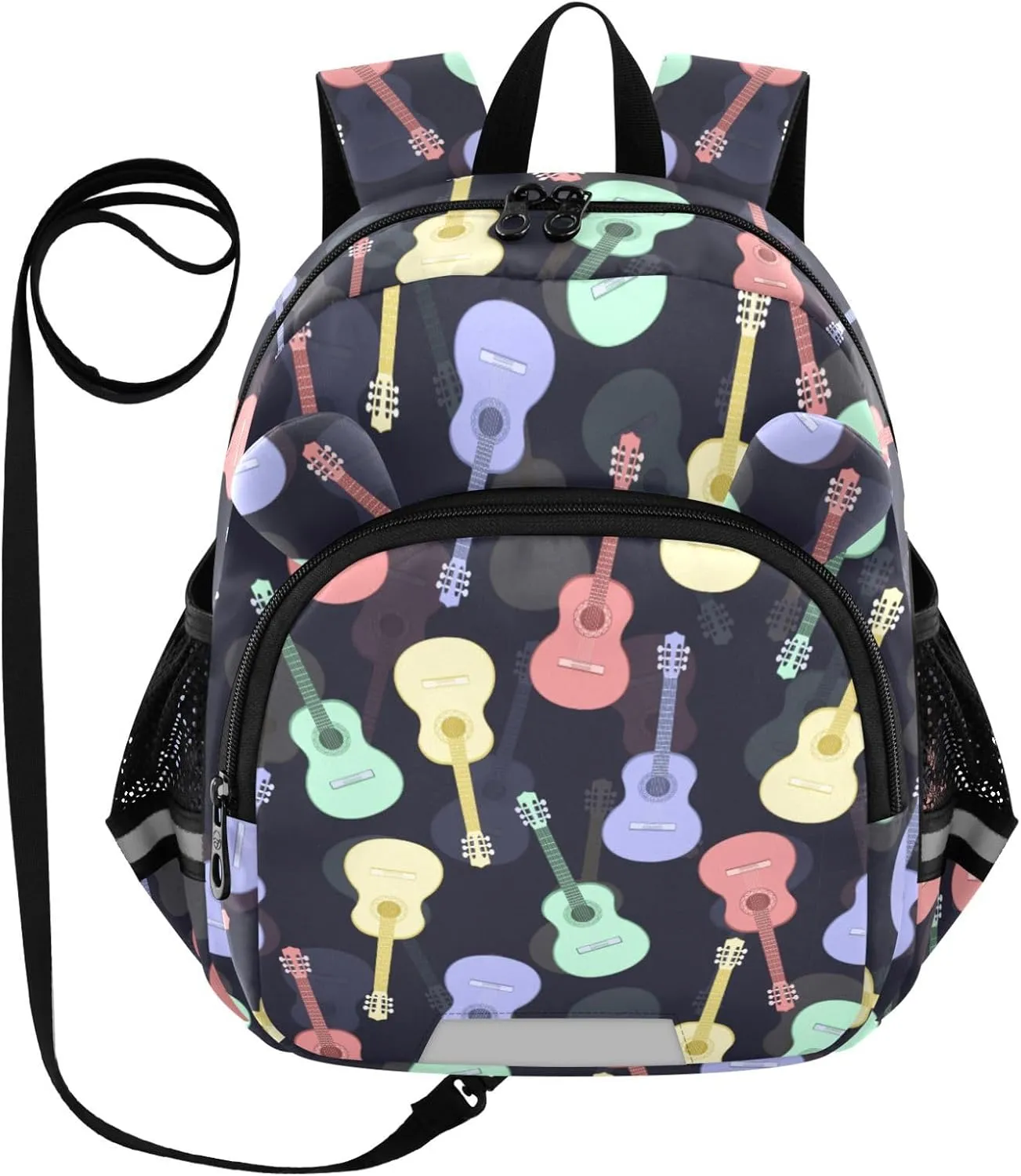 Plaaee Guitars Multicolored Toddler Backpack Harness Leash Kids Back Pack Harnesses Leashes Tether for Boys Girls Outdoor Travel S