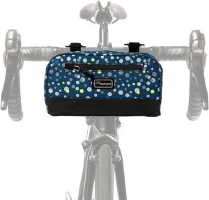 Po Campo Domino Handlebar Bag - Large, Waterproof Bicycle Storage Baskets for Front Mount - Lightweight Bike Bags That Convert To Crossbody (Bubbly)