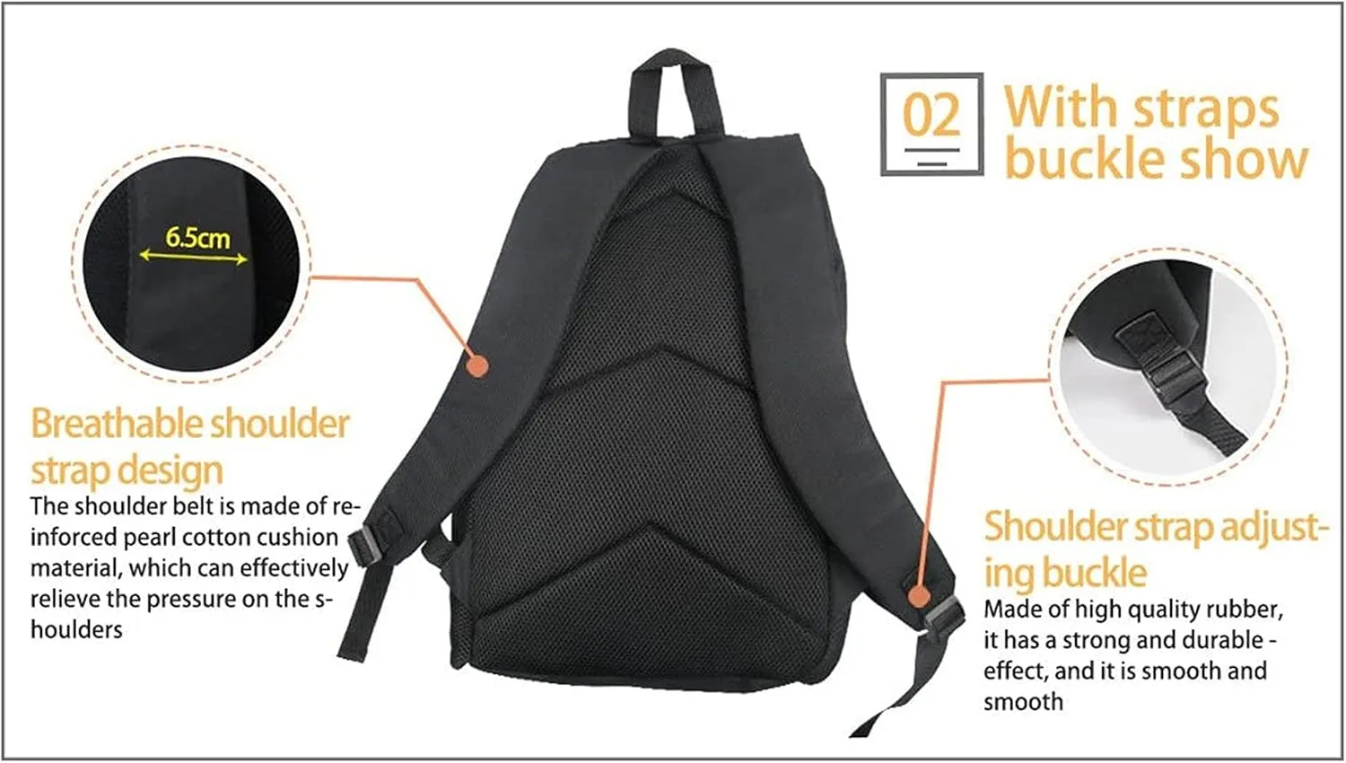 POLERO Custom Backpack Back to School Gift Bookbag Lightweight 17 Inch Daypack Rucksack Personalized Print with Photo/Text/Logo Schoolbags for Kids Teens Adults