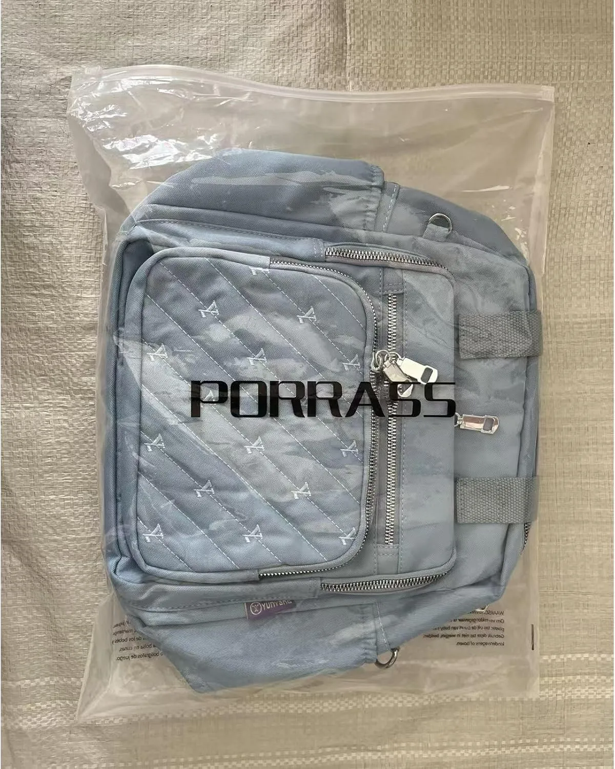 PORRASSO Backpack Fashion Shoulder Bag Women Handbag Rucksack Daypack Nylon Crossbody Bag for Work Travel Daily Use Blue