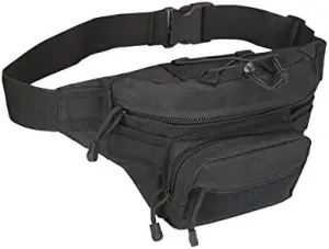 Portable Outdoor Fishing Accessories Kit Riding Waist Bag Mountaineering Adjustable Strap Fanny Pack Running Sports Fit Belt Bag (black)