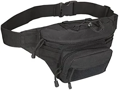 Portable Outdoor Fishing Accessories Kit Riding Waist Bag Mountaineering Adjustable Strap Fanny Pack Running Sports Fit Belt Bag (black)