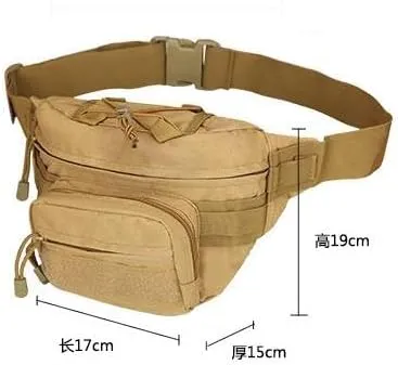 Portable Outdoor Fishing Accessories Kit Riding Waist Bag Mountaineering Adjustable Strap Fanny Pack Running Sports Fit Belt Bag (black)