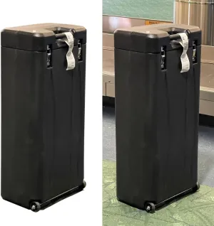 Portable Pop Up Stand Carrying Case for Trade Show with Handle and Wheels Banner Storage Case Easy Transportation Metal Locking Top for Security, black, 39½ inx17½ inx12½ in (Case #8)