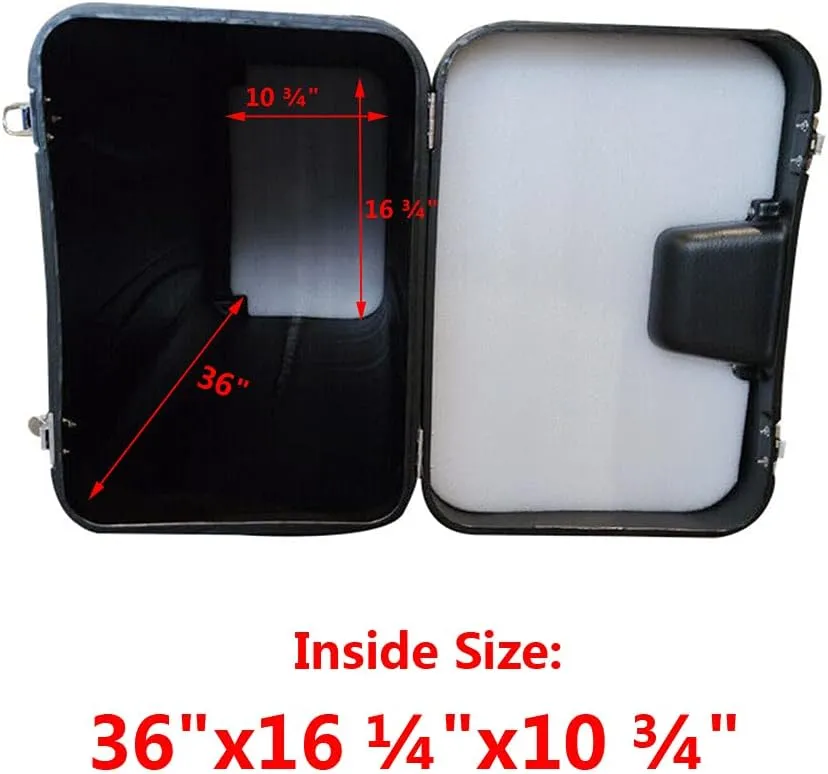 Portable Pop Up Stand Carrying Case for Trade Show with Handle and Wheels Banner Storage Case Easy Transportation Metal Locking Top for Security, black, 39½ inx17½ inx12½ in (Case #8)