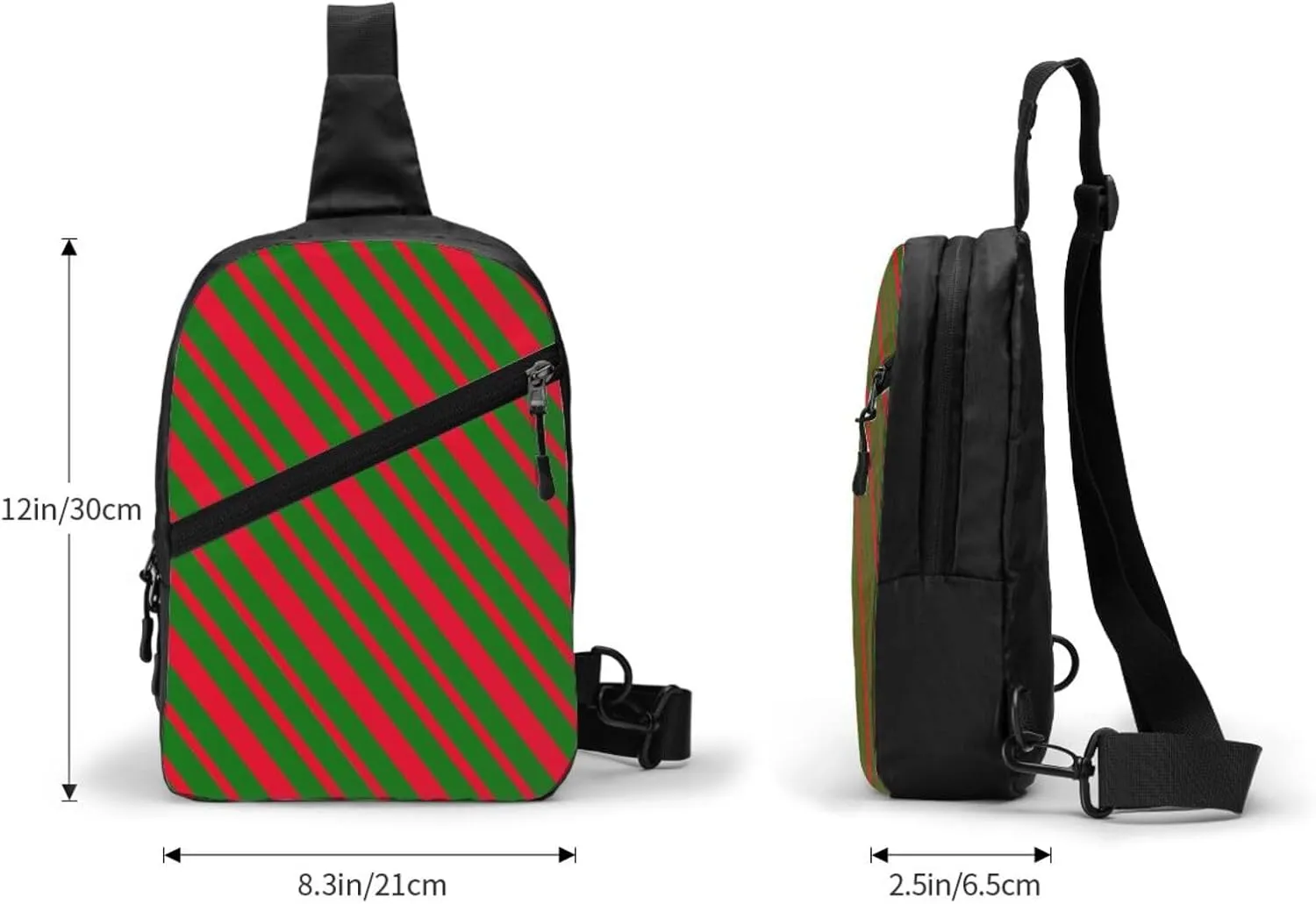 Portugal Portuguese Flag Stripe Crossbody Bag Portable Sling Bags Foldable Chest Daypack Reusable Sports Shoulder Backpack Diagonally Casual Rucksack Travel Bag