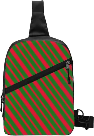 Portugal Portuguese Flag Stripe Crossbody Bag Portable Sling Bags Foldable Chest Daypack Reusable Sports Shoulder Backpack Diagonally Casual Rucksack Travel Bag