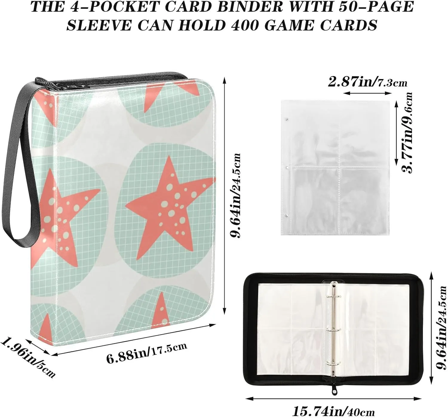 Premium Archival-Grade Card Binder Tear-Resistant PU Leather Expandable Metal D-Ring Design