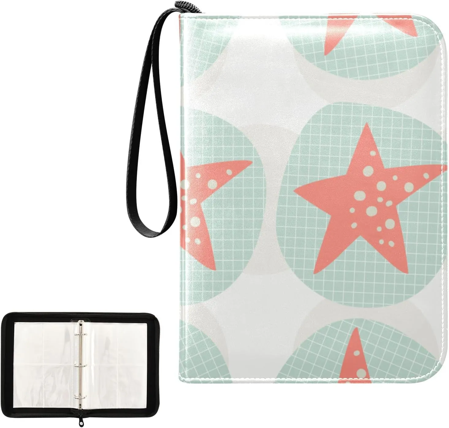 Premium Archival-Grade Card Binder Tear-Resistant PU Leather Expandable Metal D-Ring Design
