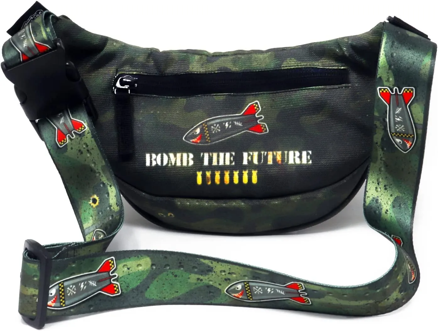 PRO Fanny Pack for Men Women - YKK Waterproof Zipper & Fabric, Crossbody Bag Waist Pack, Belt Bag for Travel Running Outdoor Hiking Cycling - Carry Any Phone, Wallet - Super Shark Hypebeast