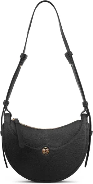 PS PETITE SIMONE Crescent Crossbody Shoulder Bag for Women,Moon Hand Purse Trendy PU Leather Luna Bag for Lady