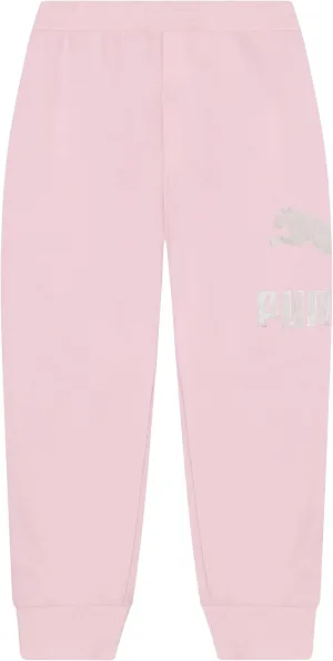 PUMA Girls' Core Logo Jogger, Fleece Lined, Elastic Waistband, Pull on Pant