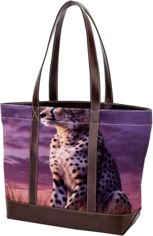 Purses for Women,Tote Bag for Women,Handbags for Women,African Savannah Animal Leopard