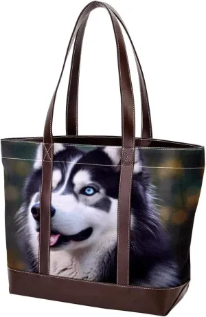 Purses for Women,Tote Bag for Women,Handbags for Women,Alaskan Dog Funny Tongue