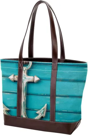 Purses for Women,Tote Bag for Women,Handbags for Women,Anchor Deck Blue Summer Ocean