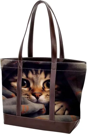Purses for Women,Tote Bag for Women,Handbags for Women,Bed Cute Cat
