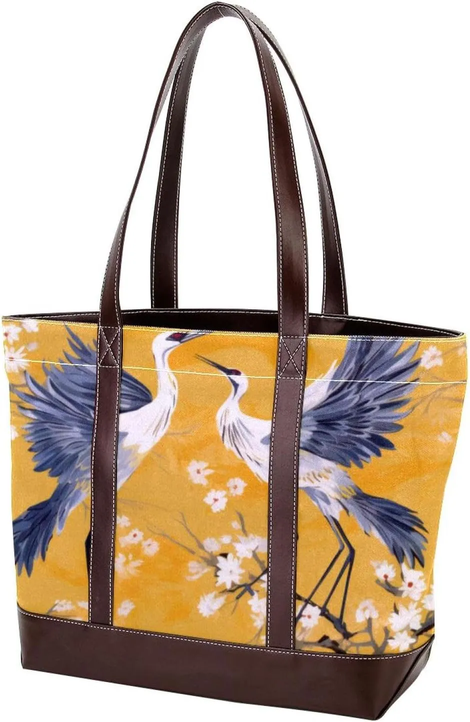 Purses for Women,Tote Bag for Women,Handbags for Women,Bird and Flower Crane