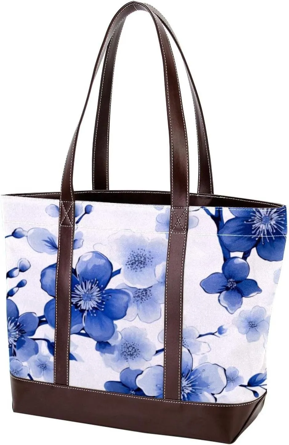 Purses for Women,Tote Bag for Women,Handbags for Women,Blue Branch Cherry Blossom