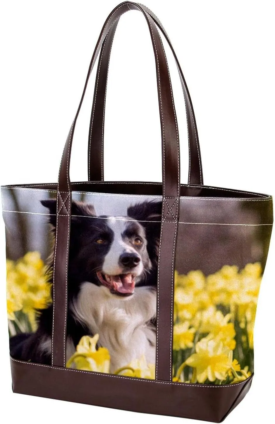 Purses for Women,Tote Bag for Women,Handbags for Women,Border Collie Dog Outdoors
