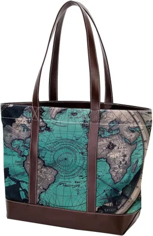 Purses for Women,Tote Bag for Women,Handbags for Women,Compass Vintage Earth