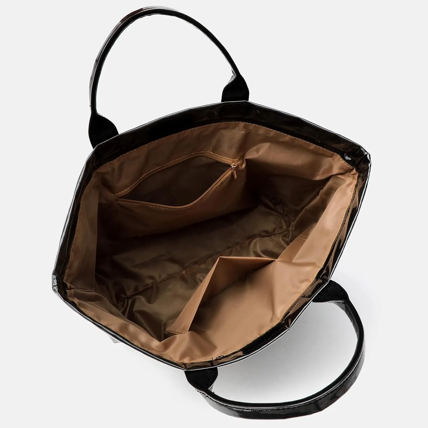 PVC Clear Tote Bag for Women, Large Plastic Tote Beach Bag, Kraft Paper Hobo Handbag Purse with Top Handle