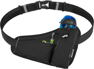 PYFK Running Belt Hydration Waist Pack with Water Bottle Holder for Men Women Waist Pouch Fanny Bag Reflective