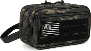 QT&QY Tactical Toiletry Bag For Men Hygiene Bag EDC Military Tool Molle Pouches Small Dopp Kit Mens Shaving Kit Travel shower Bags