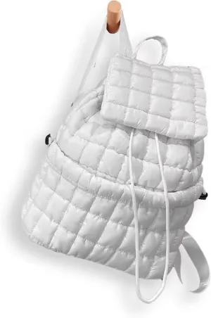 Quilted Puffer Backpack Purse for Women,Fashion Lightweight Backpack Rucksack Bag for Travel Hiking Gymming