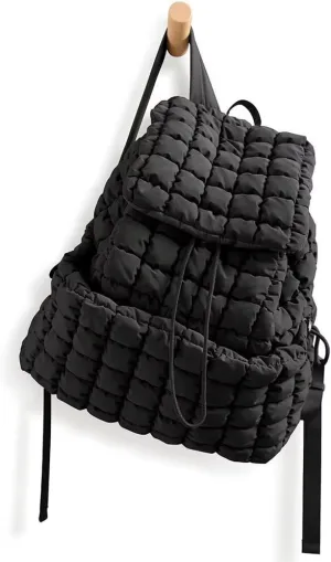 Quilted Puffer Backpack Purse for Women,Fashion Lightweight Backpack Rucksack Bag for Travel Hiking Gymming