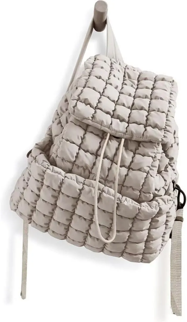 Quilted Puffer Backpack Purse for Women,Fashion Lightweight Backpack Rucksack Bag for Travel Hiking Gymming