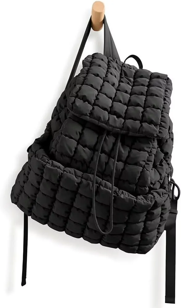Quilted Puffer Backpack Purse for Women,Fashion Lightweight Backpack Rucksack Bag for Travel Hiking Gymming