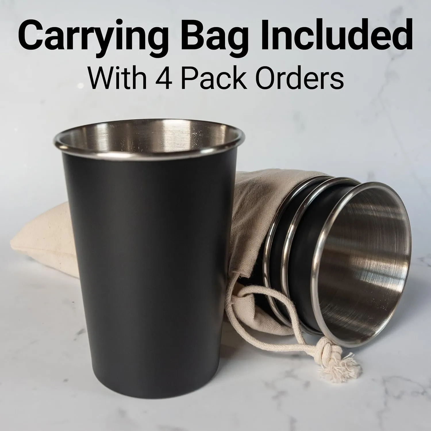 R and R Imports Gig Harbor Washington Souvenir Engraved 8 oz Black Matte Tin Cup with Gift Bag the Great Outdoors 4-Pack