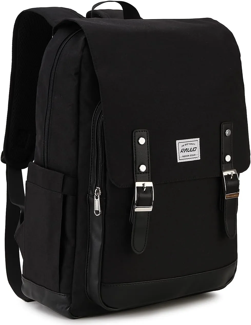 RAVUO Backpack Men Women, Water Resistant 15.6 inch Laptop Haversacks College Bag Casual Daypack Travel Flap Rucksack