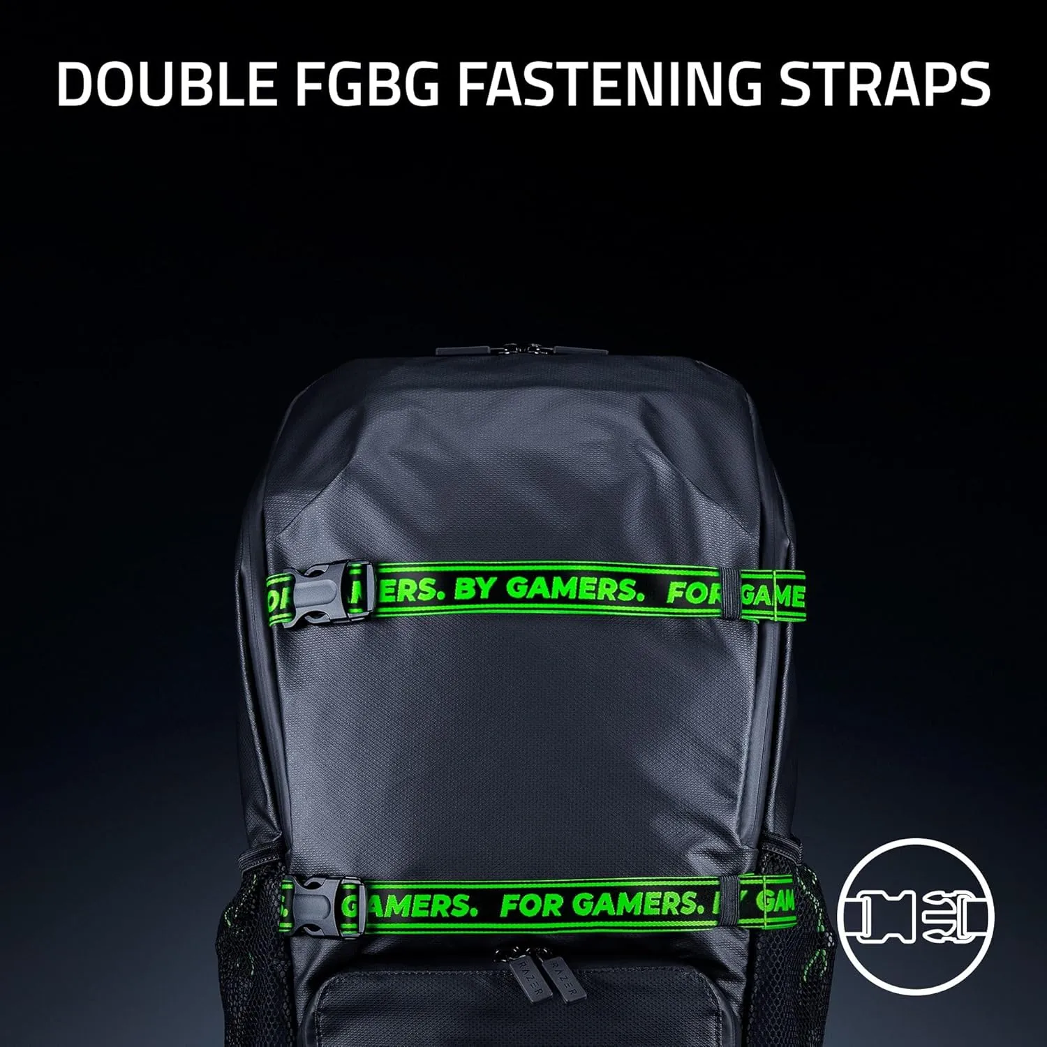 Razer Scout 16" Gaming Laptop Backpack: Lightweight Travel Carry On Computer Bag - Water Resistant - Fits 16 inch Notebook - Black
