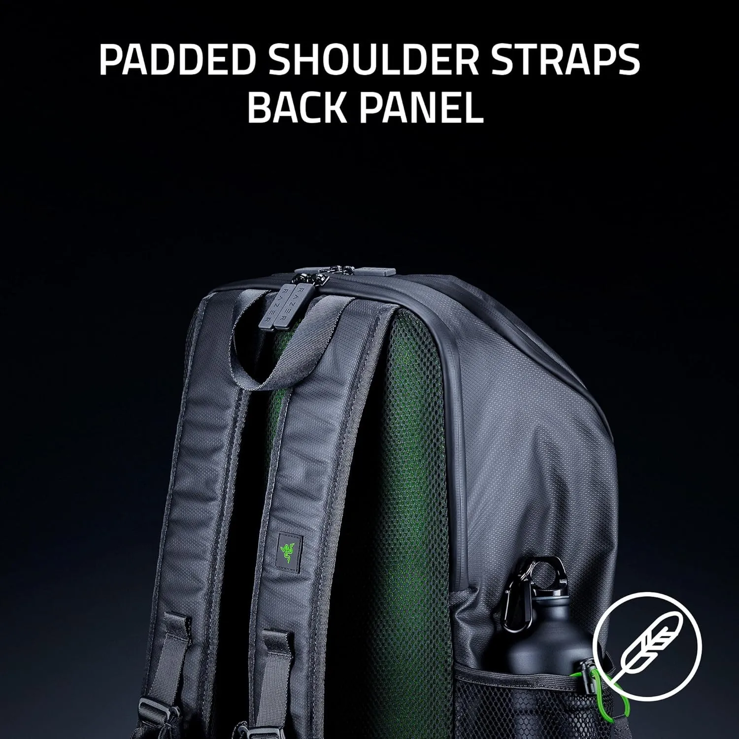 Razer Scout 16" Gaming Laptop Backpack: Lightweight Travel Carry On Computer Bag - Water Resistant - Fits 16 inch Notebook - Black