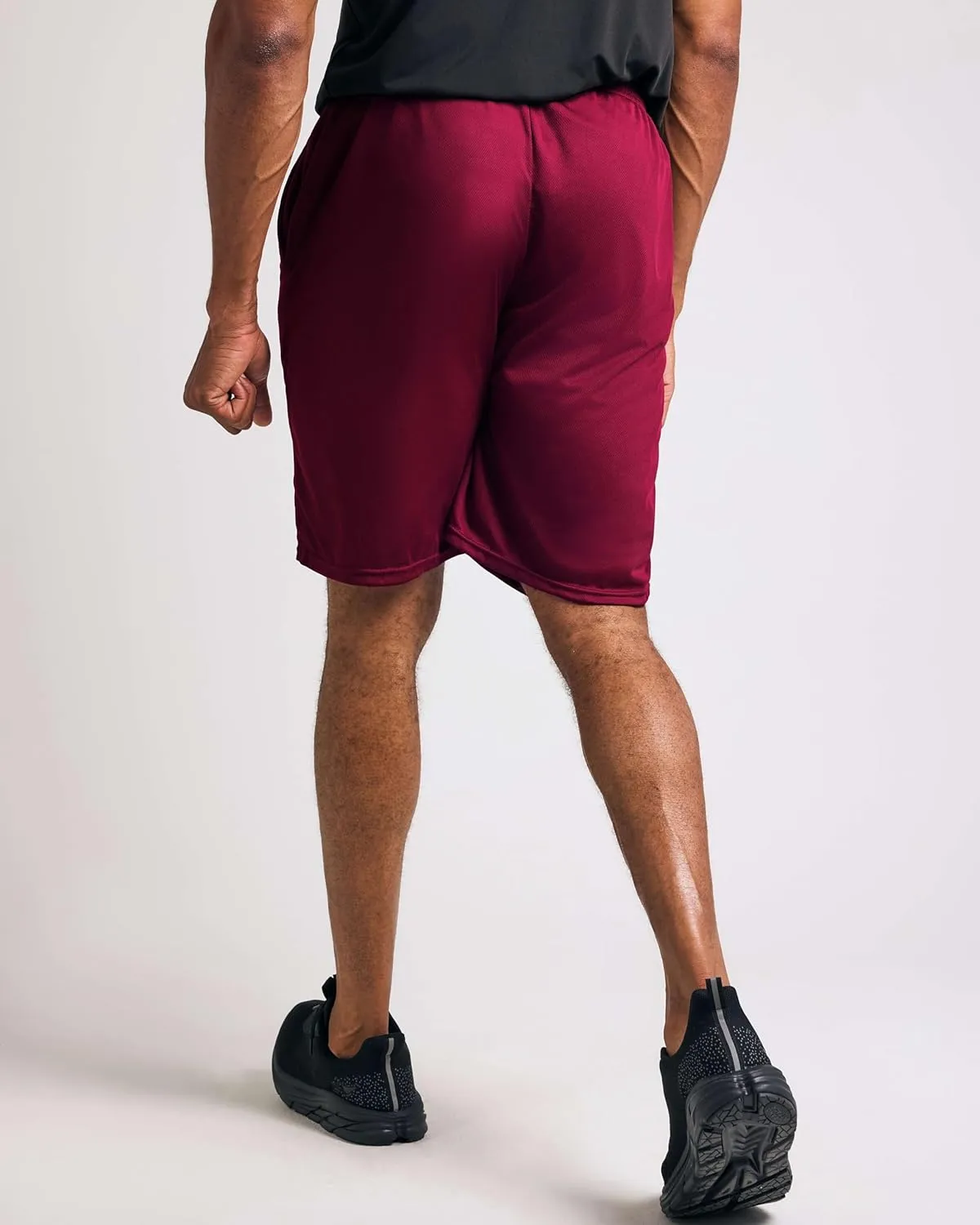 Real Essentials 5 Pack: Men's Mesh Athletic Basketball Shorts Quick Dry Activewear with Pockets