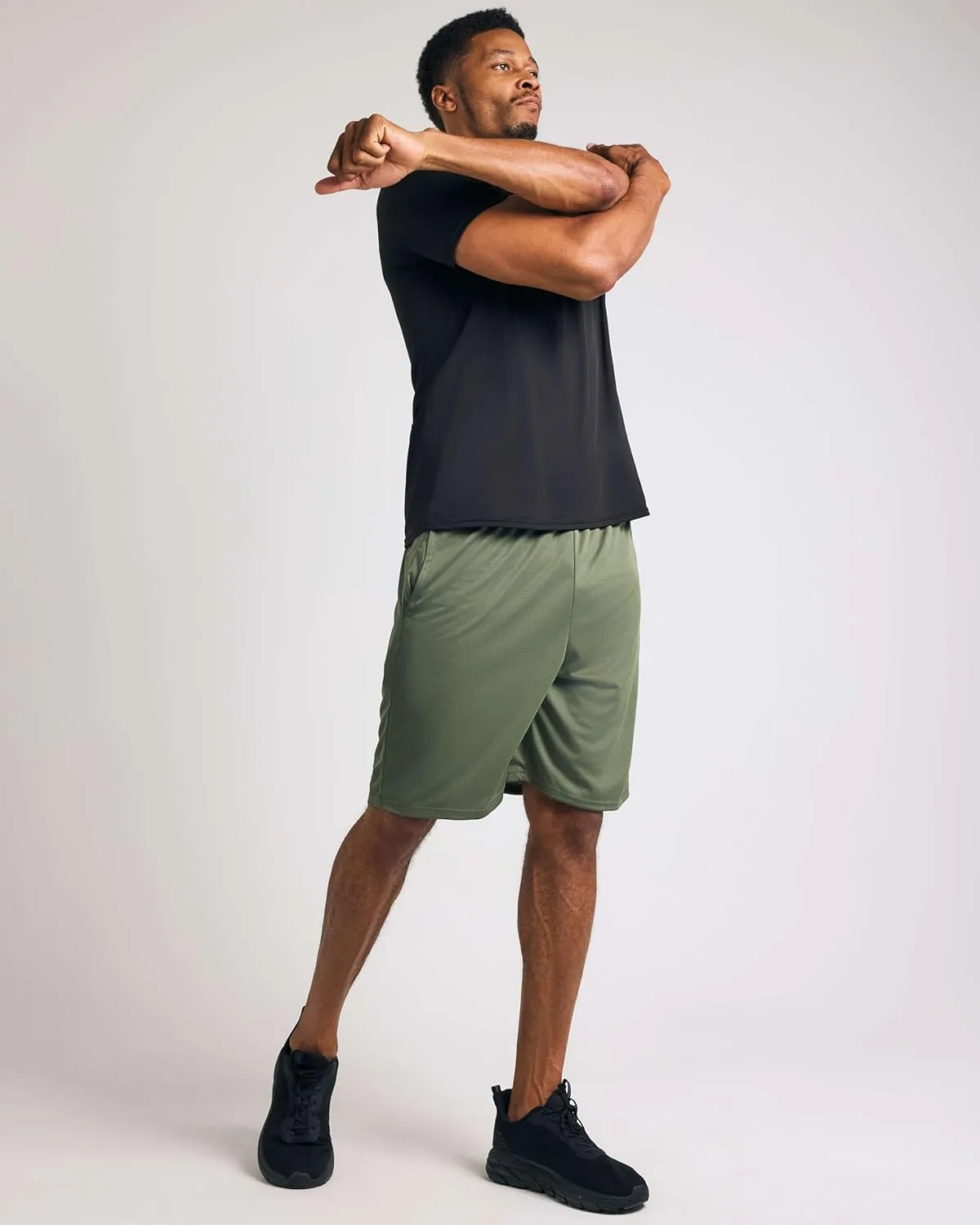 Real Essentials 5 Pack: Men's Mesh Athletic Basketball Shorts Quick Dry Activewear with Pockets
