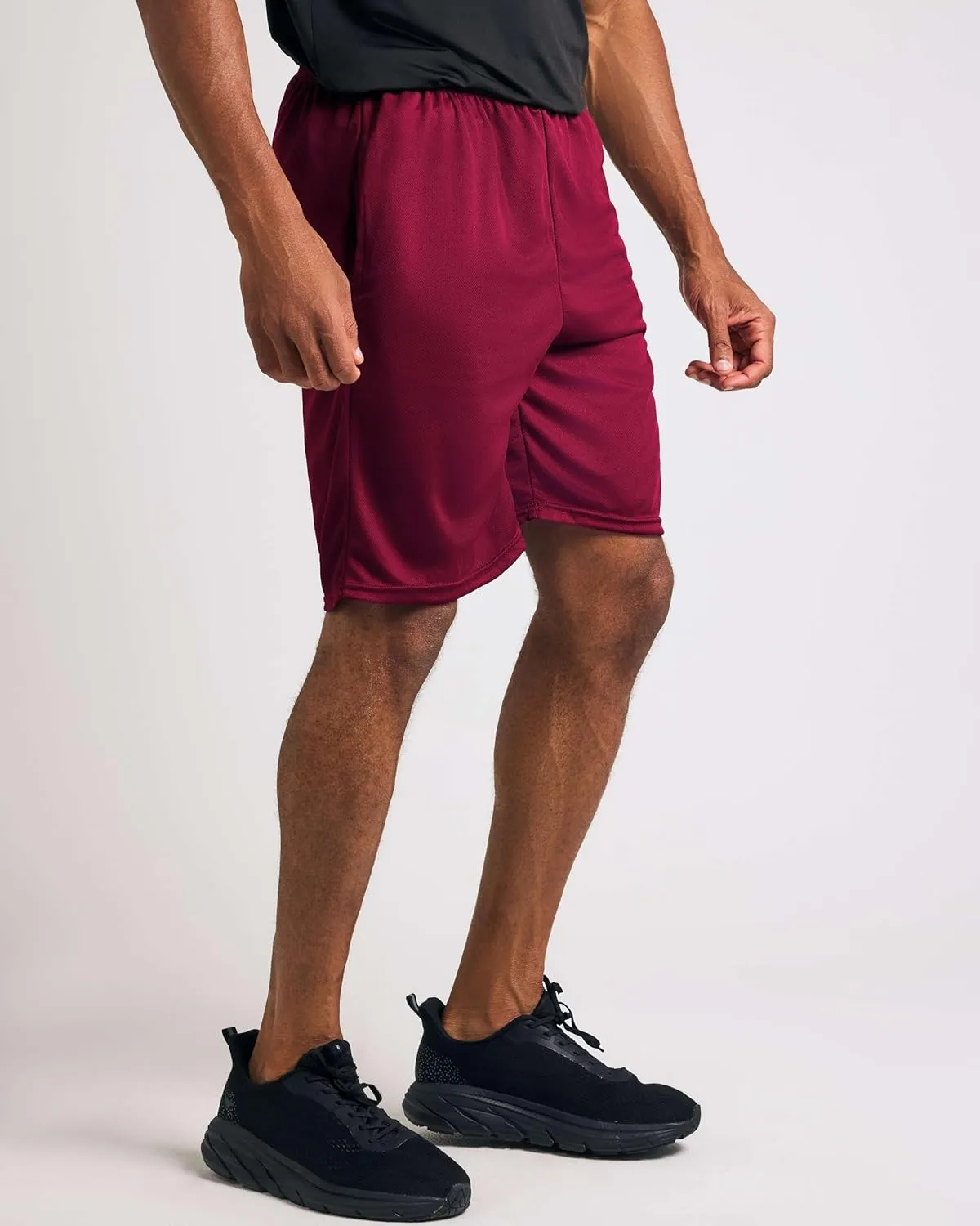 Real Essentials 5 Pack: Men's Mesh Athletic Basketball Shorts Quick Dry Activewear with Pockets