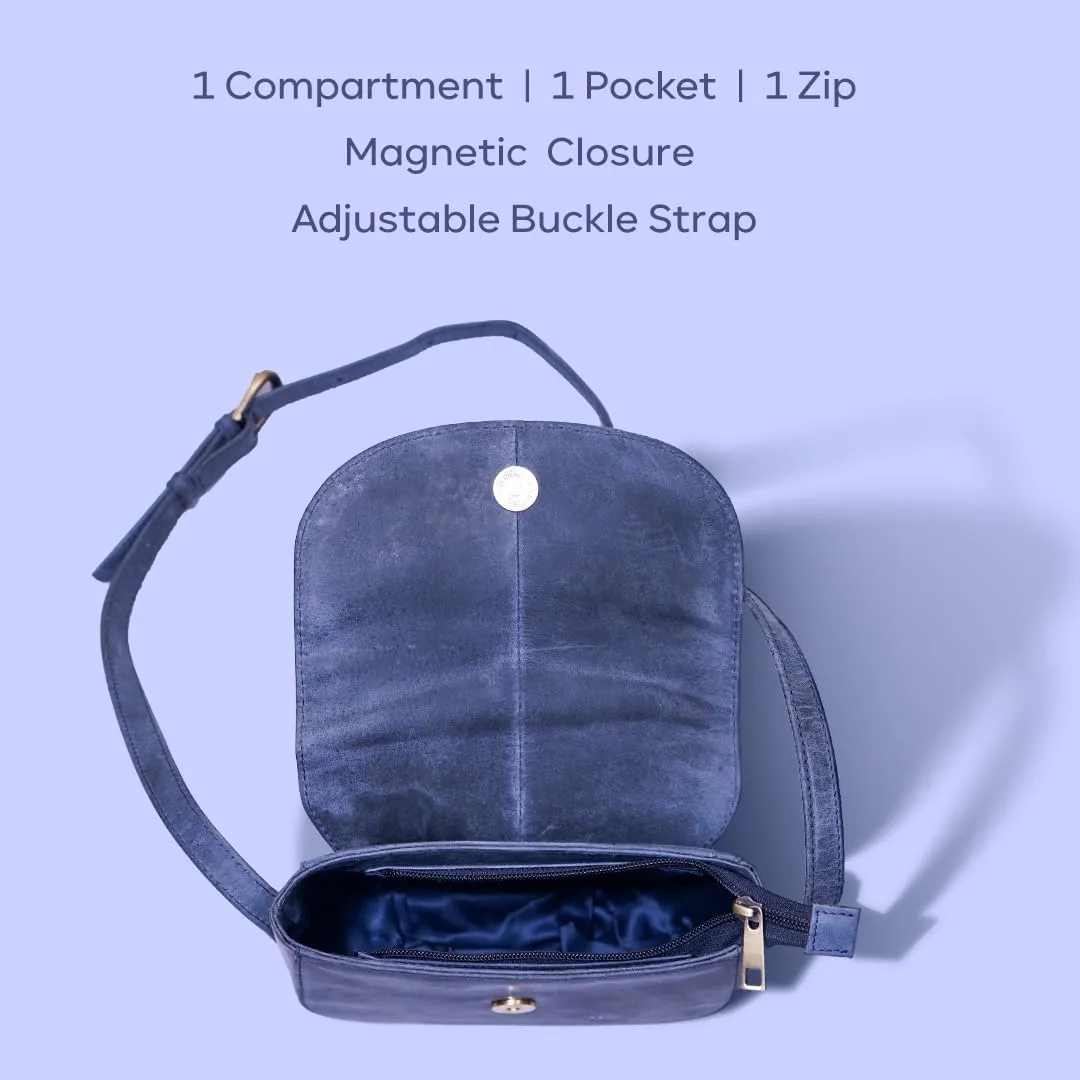 Real Leather Crossbody Bags for Women,Small Saddle Cross Body Sling Purse and Cross Over Handbags