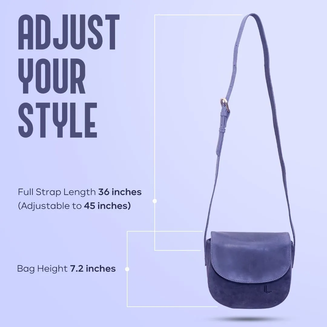 Real Leather Crossbody Bags for Women,Small Saddle Cross Body Sling Purse and Cross Over Handbags
