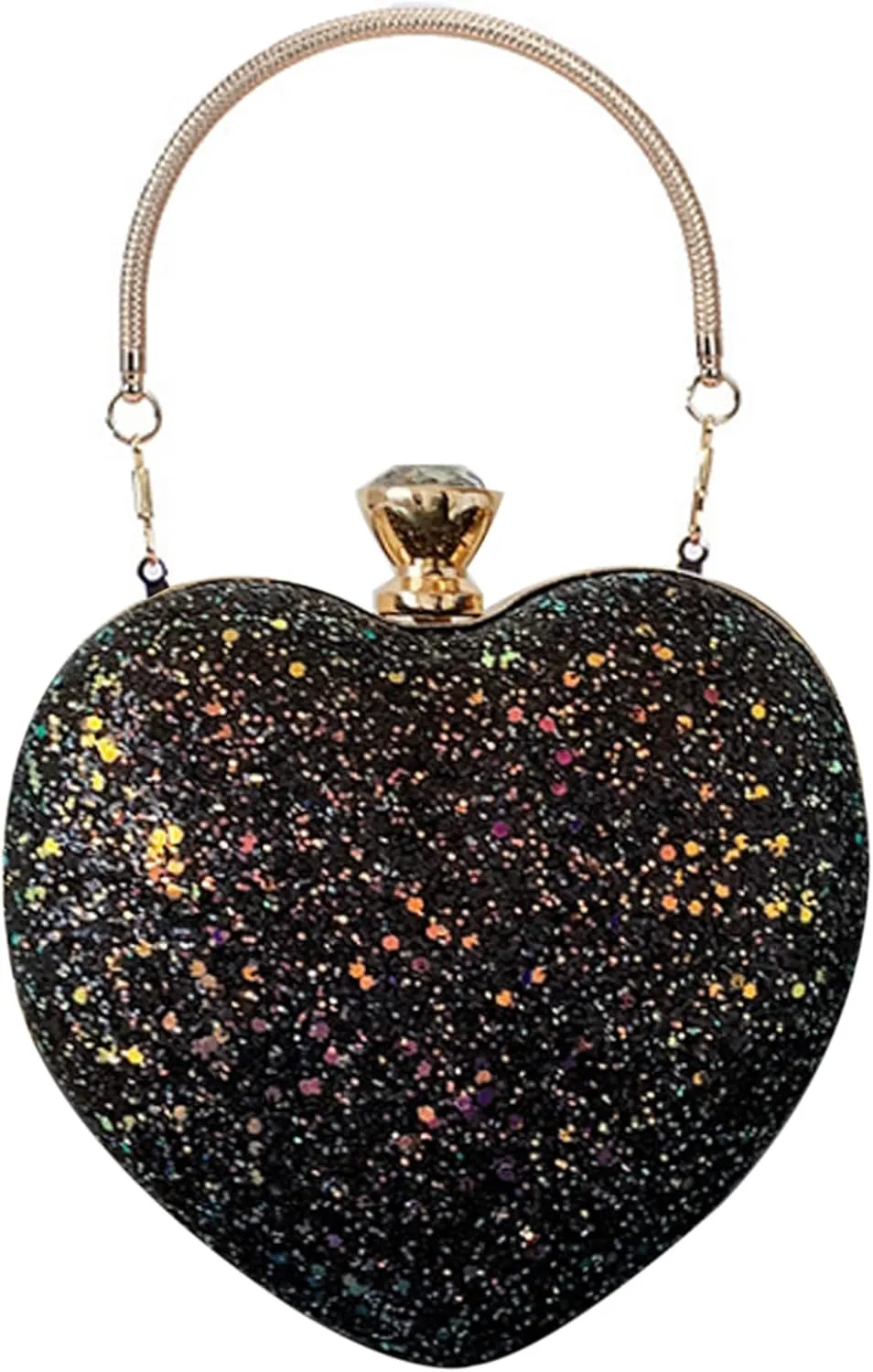 Reberomantic Heart Shaped Evening Purse Velvet Clutch Purse Solid Evening Bag