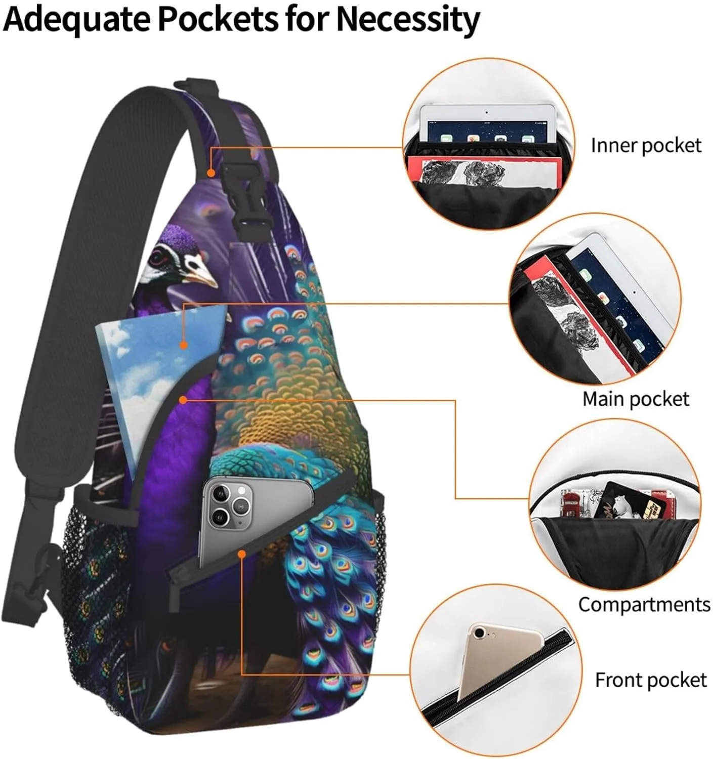 Red Wine Cellar Unisex Daypack Chest Pack â€“ Lightweight & Stylish Hiking Rucksack, Versatile Messenger Bag
