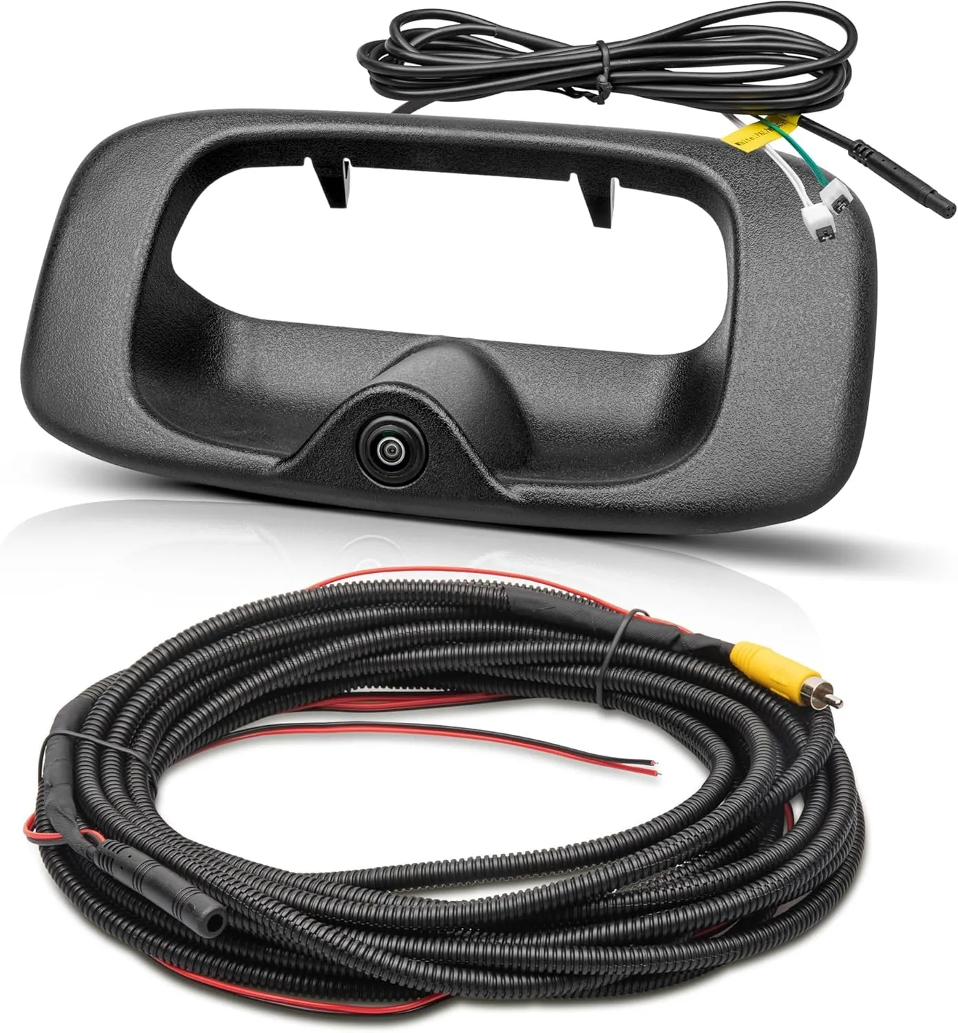 RED WOLF Tailgate Handle Backup Camera Fit for 1999-2006 Chevrolet Chevy Silverado/GMC Sierra 1500 2500 3500HD Pickups Reverse Rear View Backup Camera, Waterproof Guideline w/12V Power Cable RCA Plug