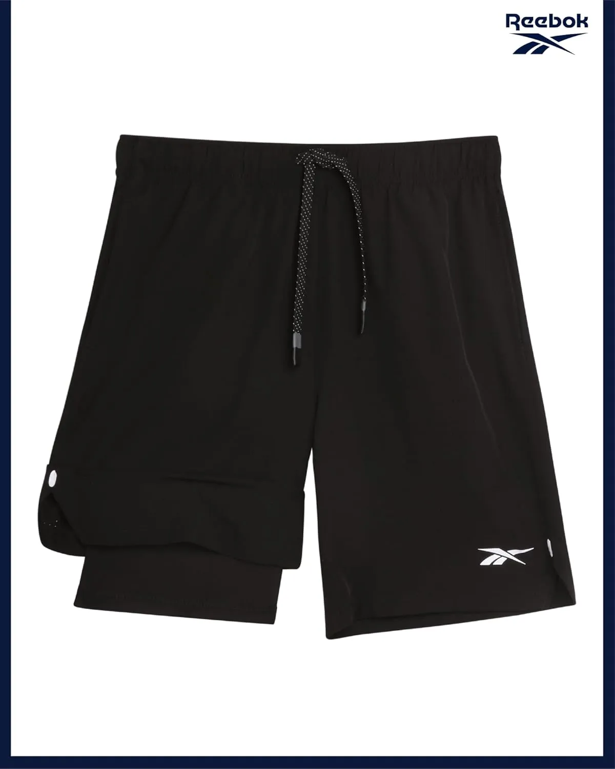 Reebok Boys Athletic Shorts 2 Pack – 2-in-1 Boys Basketball Shorts with Compression Liner – Quick Dry Running Shorts