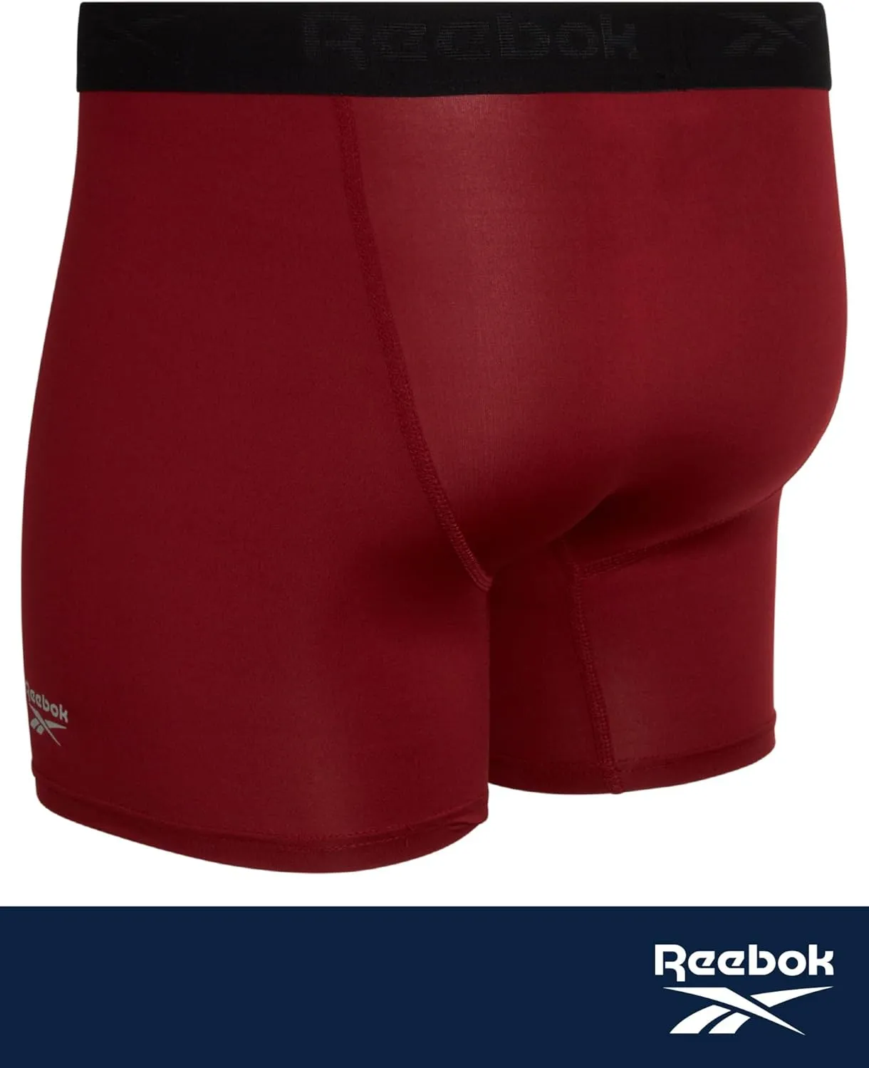 Reebok Mens Boxer Briefs - 4 Pack Stretch Performance Mens Underwear Boxers with Functional Fly Pouch (Sizes: S-XL)