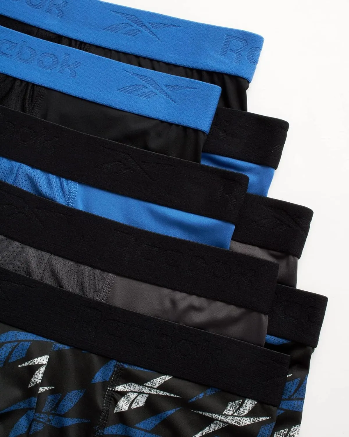 Reebok Men's Boxer Briefs - 8 Pack Moisture Wicking Athletic Performance Underwear Boxers for Men with Mesh Pouch (S-2XL)